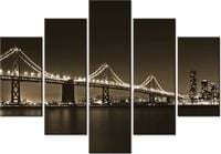 105CM 150CM OBRAZ 5 ELEM MOST NOCĄ TANEL TEEMUSK DRUK