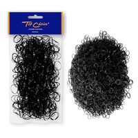 TOP CHOICE Gumki do włosów, warkoczyków elastyczne czarne 500 sztuk