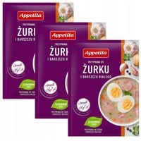 Appetita Przyprawa do żurku i barszczu białego 20 g x 3 sztuki
