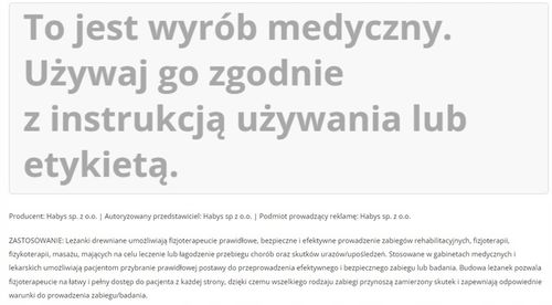LEŻANKA ŁÓŻKO DO MASAŻU PRIMO HABYS na Arena.pl