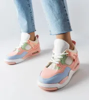 Różowe sneakersy z łączonych materiałów Malas 37