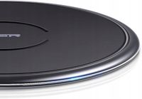 Ładowarka indukcyjna bezprzewodowa szybkie ładowanie 10 W USB C czarna