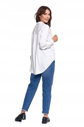 ELEGANCKA KOSZULA DAMSKA OVERSIZE WYDŁUŻONY TYŁ MODNA BLUZKA MORAJ na Arena.pl
