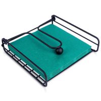 Serwetnik Stojak Serwetki Metalowy Czarny Podstawka Chusteczki z Dociskiem