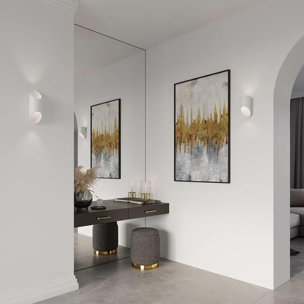 Kinkiet LAMPA ścienna SL.0107 metalowa OPRAWA tuba biała zdjęcie 4