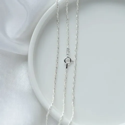 ŁAŃCUSZEK SREBRNY LISI OGON SKR 45 CM PR.925 na Arena.pl