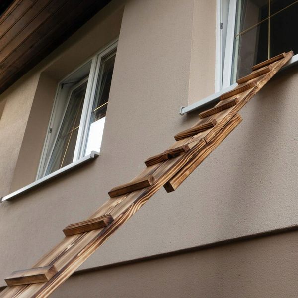 DRABINA SCHODY DLA KOTA WYCHODZĄCEGO DREWNO 6M zdjęcie 10