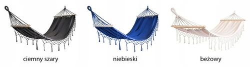 HAMAK OGRODOWY BOHO MAKRAMOWY DRĄŻEK PAŁĄK JEDNOOSOBOWY POKROWIEC BEŻOWY na Arena.pl