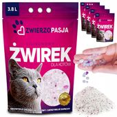 ŻWIREK SILIKONOWY DLA KOTA KOTÓW WYDAJNY ZWIERZOPASJA KOMPLET 5 x 3,8L