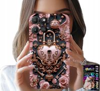 ETUI DO MOTOROLA MOTO G15 - KOBIECE, MODNE WZORY, KŁÓDKA SERCE RÓŻA