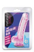 naturally yours  6 crystalline dildo  rose