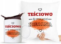 Zestaw Poduszka + Kubek Prezent Dla Teściowej Mamy Z Nadrukiem Ze Zdjęciem