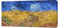 Obraz 100x50cm  Pole Pszenicy z Krukami, Van Gogh Vintage