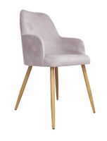 Krzesło WESTA noga dąb MG55 szary róż