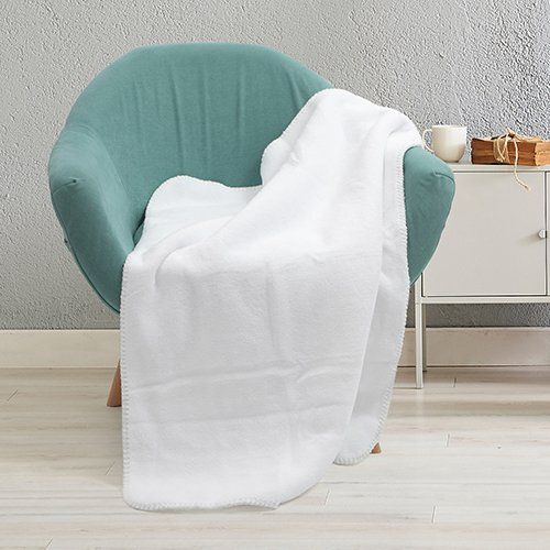 Kocyk Minky z podszewką Sherpa do sublimacji - biały 127 x 152 cm na Arena.pl