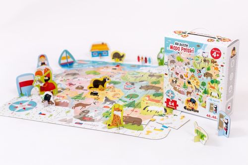 Czuczu Ale puzzle Mapa Polski 64 elementy na Arena.pl