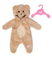 BABY BORN UBRANKO DLA LALKI MIŚ Z KAPTUREM KOMBINEZON KOSTIUM FUTERKOWY