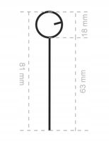 50x Szpilki Cenowe Małe 1,2 z Atestem Szpilka do Cenówek Cenówki Metalowe
