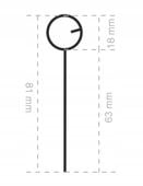 50x Szpilki Cenowe Małe 1,2 z Atestem Szpilka do Cenówek Cenówki Metalowe