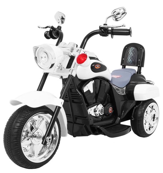 Motorek Chopper Nightbike Biały zdjęcie 1
