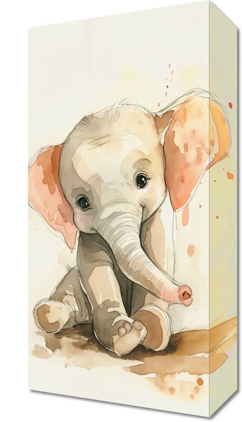 Obraz 20x40cm Siwy Słonik zdjęcie 1