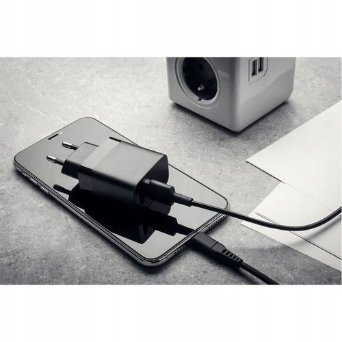 Ladowarka FIXED Ładowarka sieciowa 17W 2xUSB-A + kabel USB-C 1m czarny na Arena.pl
