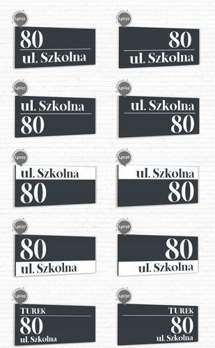 METALOWY NUMER DOMU DUŻA Tabliczka ADRESOWA ALUMINIOWA 40x20 numer dom na Arena.pl