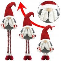 SKRZAT GNOM KRASNAL ŚWIĄTECZNY TELESKOPOWY NA PREZENT DUŻY 106CM SZARY