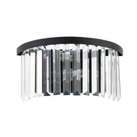 Lampa ścienna glamour Cristal 7633 kinkiet czarny przezroczysty