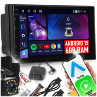 RADIO SAMOCHODOWE 2 DIN 6GB RAM ANDROID AUTO CARPLAY ANDROID 15 RDS DSP 7"