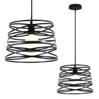 Lampa wisząca zwis żyrandol lampa na sufit czarna LED E27