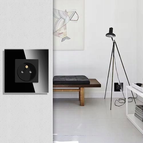 KONTAKT GNIAZDKO ELEKTRYCZNE Z BOLCEM SZKLANE FI60 POJEDYNCZE CZARNE na Arena.pl