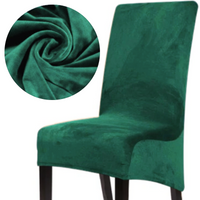 POKROWIEC NA KRZESŁO WELUR ANTYPOŚLIZGOWY ZIELONY