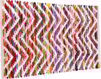 Dywan z Juty 60x90 cm Ręcznie Tkany Prostokątny Kolorowy Chodnik