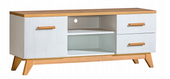 Nowoczesna Szafka RTV 1 Drzwi 2 Szuflady Sosna Anderson 135 cm EVEN DL