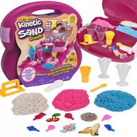 PIASEK KINETYCZNY LODZIARNIA LODY KINETIC SAND DUŻY ZESTAW W WALIZCE