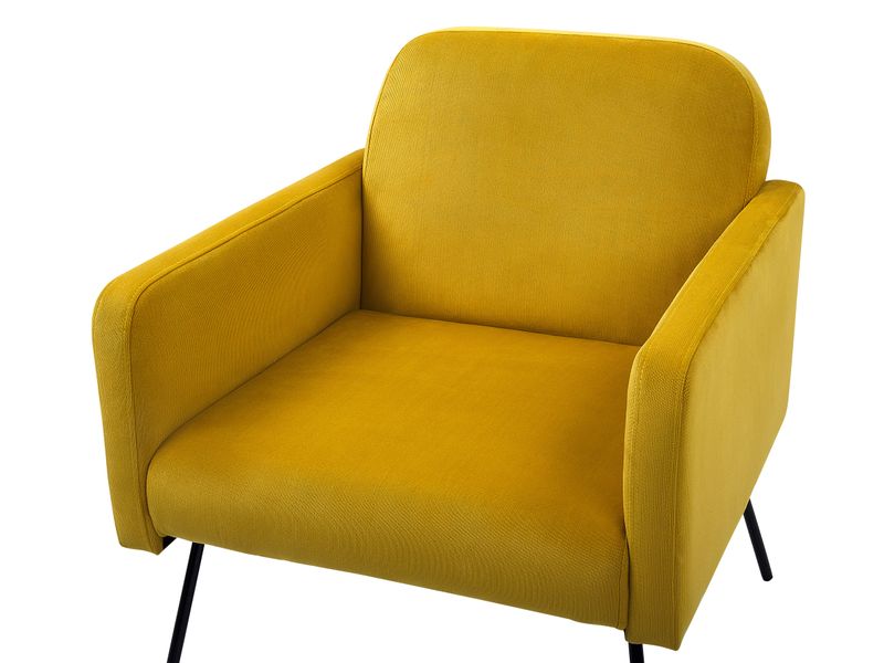Fotel welurowy żółty NARKEN zdjęcie 5