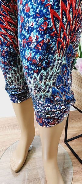 L/3XL ALLADYNKI WYGODNE SPODNIE -ZA KOLANO 777-1 pawie oczko zdjęcie 4