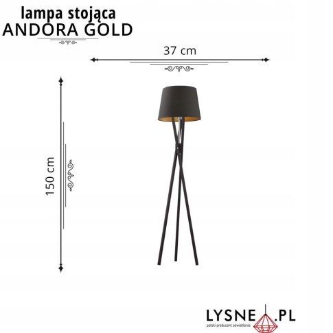 Lampa stojąca podłogowa ANDORA GOLD na Arena.pl