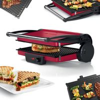 Grill elektryczny beztłuszczowy Bosch TCG4104 Kontaktowy 2000W Czerwony