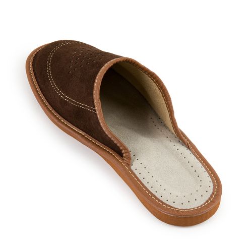 SKÓRZANE PANTOFLE MĘSKIE SKÓRA KAPCIE LACZKI CIAPY  r.45 na Arena.pl