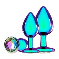 Venice Collection - Metal Anal Plug Set - Iridescent