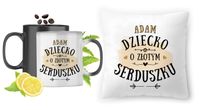 Dla Adama Zestaw Kubek Magiczny + Poduszka Z Nadrukiem Ze Zdjęciem