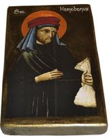 Ikona Święty Homobonus patron kupców biznesmenów przedsiębiorców