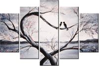 100CM 150CM OBRAZ 5 ELEM W ŚWIETLE KSIĘŻYCA ŚCIENNY