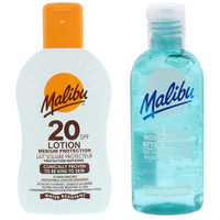 Malibu Protective Lotion SPF20 200ml + Żel Po Opalaniu 100ml