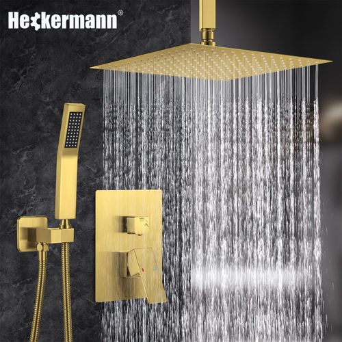 Zestaw prysznicowy podtynkowy Heckermann MS-25602 Złoty na Arena.pl
