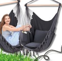 KRZESLO BRAZYLIJSKIE FOTEL WISZACY OGRODOWY DOMOWY HAMAK DO DOMU NA BALKON