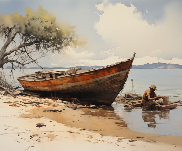Plakat 60x50cm Spokój Przybrzeża zdjęcie 1