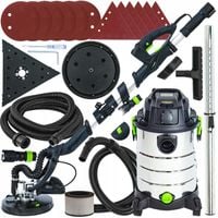 SZLIFIERKA ŻYRAFA GIPSU + ODKURZACZ PRZEMYSŁOWY LED + PAPIERY ZESTAW